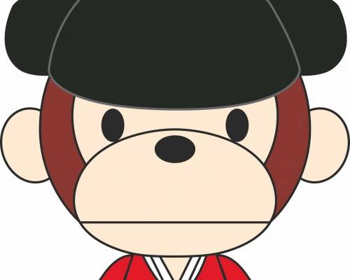 可爱卡通猴子服装裁片T恤印花烫图印花花型素材