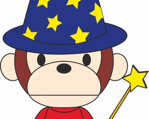 可爱卡通猴子服装裁片T恤印花烫图印花花型素材