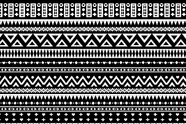 黑白几何图案金昌分色稿服装纺织水印数码印花花型素材