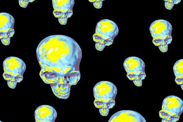 骷髅头金昌分色稿服装纺织水印数码印花花型素材