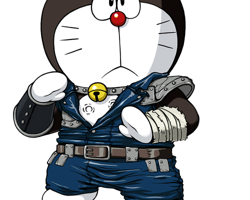 哆啦A梦北斗神拳印花图案服装裁片T恤烫图印花花型素材