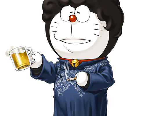 哆啦A梦德云一姐印花图案服装裁片T恤烫图印花花型素材