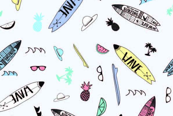 运动风几何冲浪板印花矢量图服装纺织数码印花花型素材