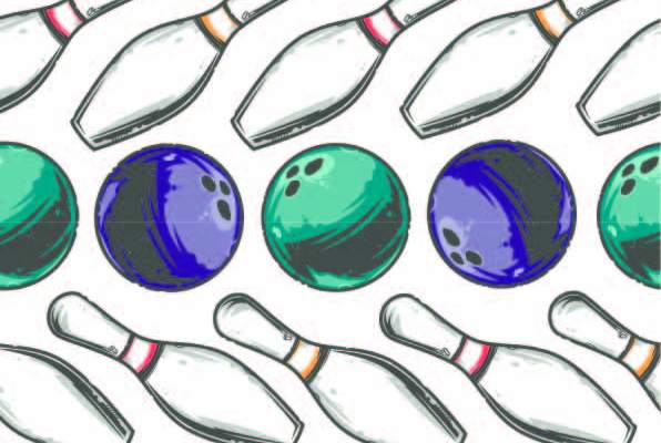 运动风保龄球印花矢量图服装纺织数码印花花型素材