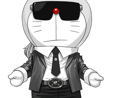 哆啦A梦凯撒大帝印花图案服装裁片T恤烫图印花花型素材