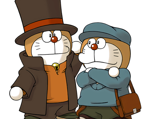 哆啦A梦雷顿教授印花图案服装裁片T恤烫图印花花型素材