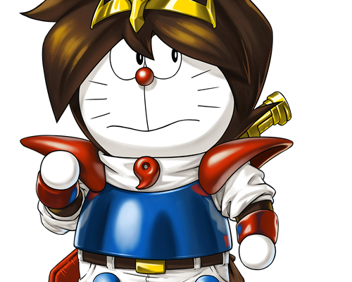 哆啦A梦魔神英雄印花图案服装裁片T恤烫图印花花型素材