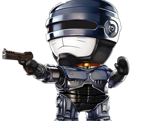 哆啦A梦机械战警印花图案服装裁片T恤烫图印花花型素材