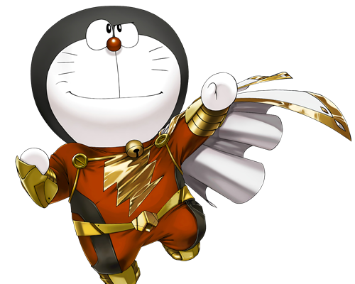 哆啦A梦沙赞印花图案服装裁片T恤烫图印花花型素材