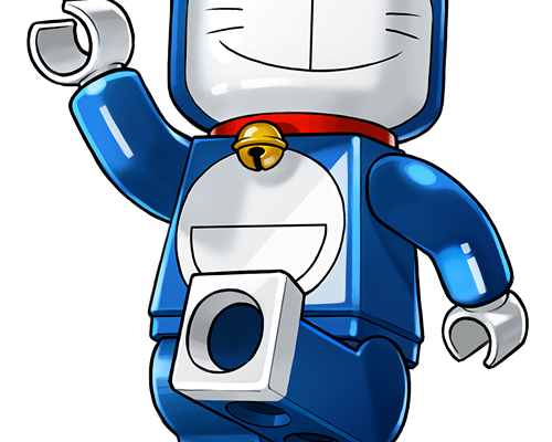 哆啦A梦乐高印花图案服装裁片T恤烫图印花花型素材