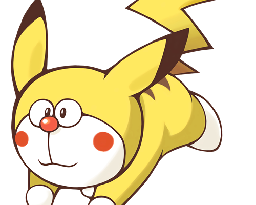 哆啦A梦皮卡丘印花图案服装裁片T恤烫图印花花型素材