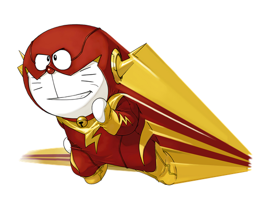 哆啦A梦闪电侠印花图案服装裁片T恤烫图印花花型素材