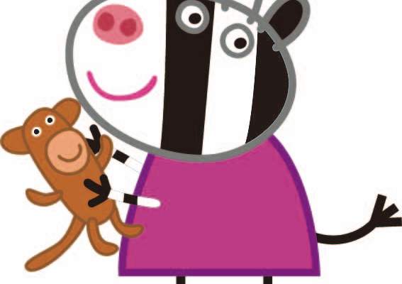 卡通动漫小猪佩奇印花矢量图服装裁片T恤烫图印花花型素材