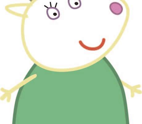 卡通动漫小猪佩奇印花矢量图服装裁片T恤烫图印花花型素材