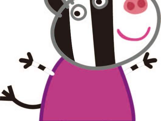 卡通动漫小猪佩奇印花矢量图服装裁片T恤烫图印花花型素材