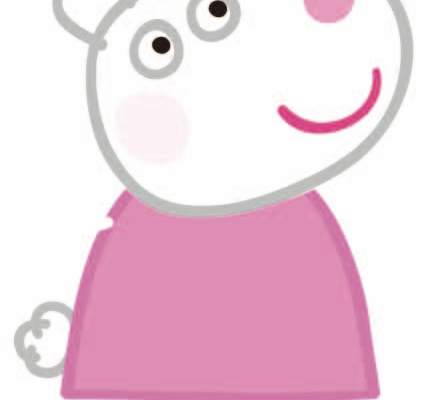 卡通动漫小猪佩奇印花矢量图服装裁片T恤烫图印花花型素材