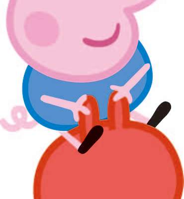卡通动漫小猪佩奇印花矢量图服装裁片T恤烫图印花花型素材