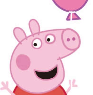 卡通动漫小猪佩奇印花矢量图服装裁片T恤烫图印花花型素材