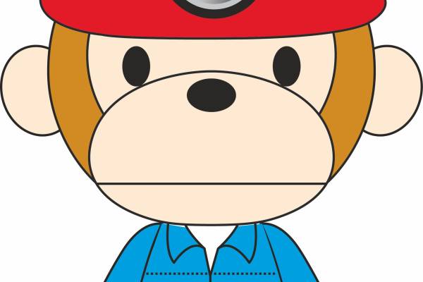 可爱卡通猴子服装裁片T恤印花烫图印花花型素材