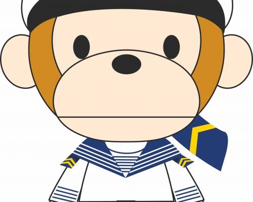 可爱卡通猴子服装裁片T恤印花烫图印花花型素材