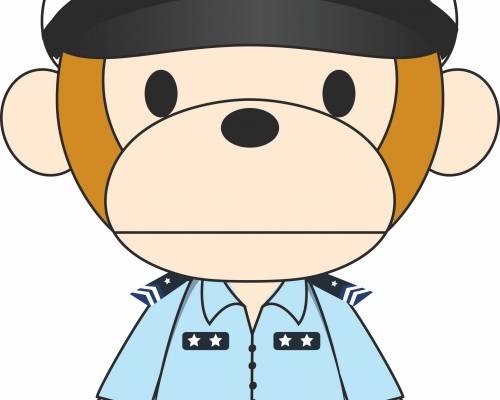 可爱卡通猴子服装裁片T恤印花烫图印花花型素材