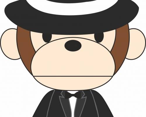 可爱卡通猴子服装裁片T恤印花烫图印花花型素材