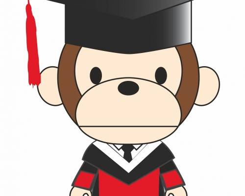 可爱卡通猴子服装裁片T恤印花烫图印花花型素材