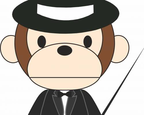 可爱卡通猴子服装裁片T恤印花烫图印花花型素材