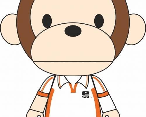 可爱卡通猴子服装裁片T恤印花烫图印花花型素材