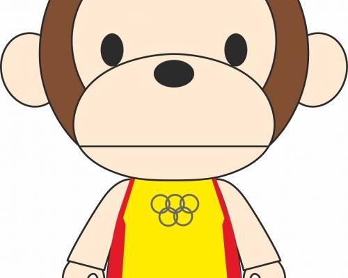 可爱卡通猴子服装裁片T恤印花烫图印花花型素材