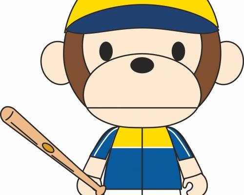 可爱卡通猴子服装裁片T恤印花烫图印花花型素材