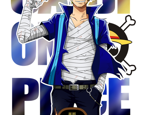 卡通海贼王印花图案服装裁片T恤印花花型素材