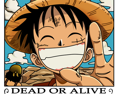 卡通海贼王印花图案服装裁片T恤印花花型素材