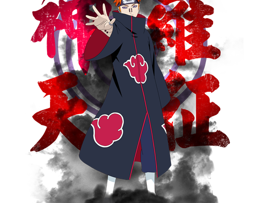 卡通动漫火影忍者印花图案服装裁片T恤印花花型素材