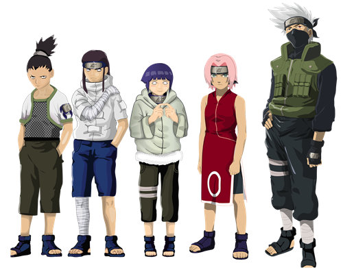 卡通动漫火影忍者印花图案服装裁片T恤印花花型素材