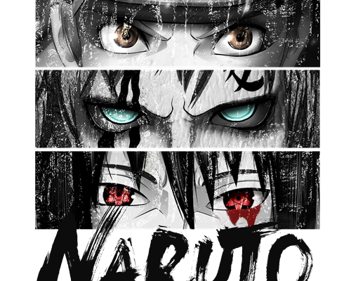 卡通动漫火影忍者印花图案服装裁片T恤印花花型素材