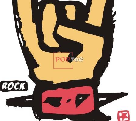 手势字母图案潮牌印花矢量图服装裁片T恤烫图印花花型素材