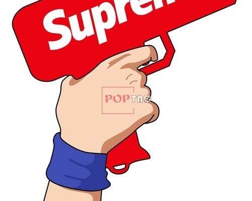 字母潮牌Supreme印花矢量图服装裁片T恤烫图印花花型素材