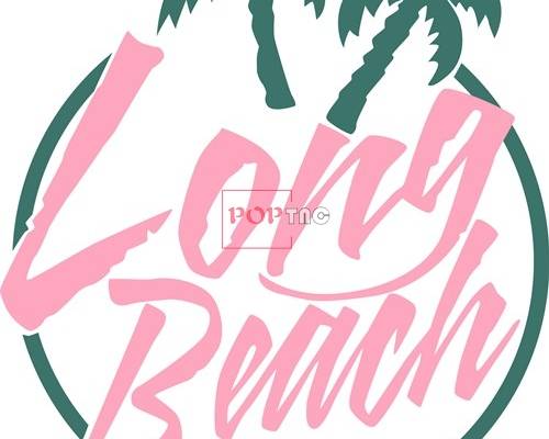 字母椰子树图案印花矢量图服装裁片T恤烫图印花花型素材