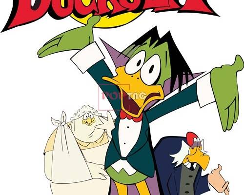 卡通鸭子图案字母潮牌印花矢量图服装裁片T恤烫图印花花型素材