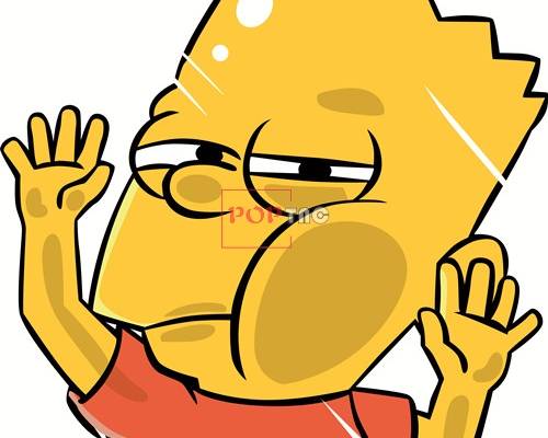 卡通动漫辛普森潮牌印花矢量图服装裁片T恤烫图印花花型素材