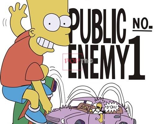 卡通动漫辛普森滑板汽车字母潮牌印花矢量图服装裁片T恤烫图印花花型素材