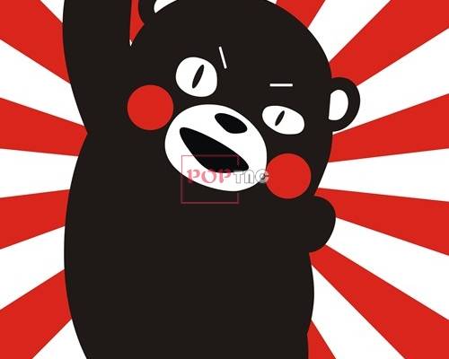 卡通动漫熊本熊字母印花矢量图服装裁片T恤烫图印花花型素材