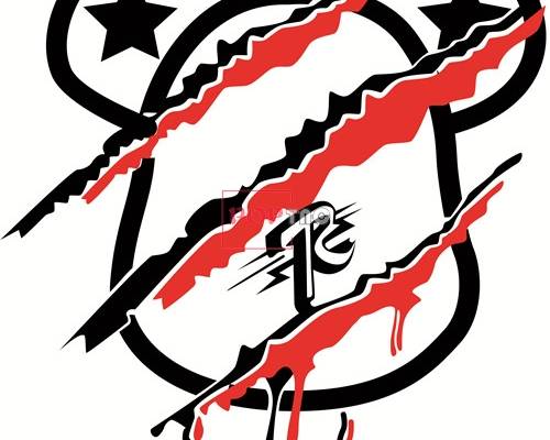 卡通动漫爪印熊潮牌印花矢量图服装裁片T恤烫图印花花型素材