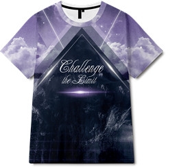 星空云朵字母印花图案服装裁片T恤全身印印花花型素材