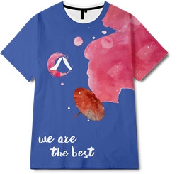 色彩涂鸦海浪鲸鱼星系字母印花图服装裁片T恤全身印印花素材