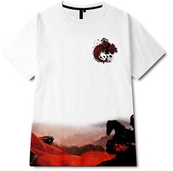 山川图案印花花型服装裁片T恤全身印印花花型素材