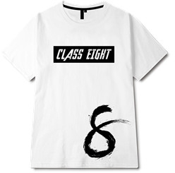 水墨图案字母印花素材服装裁片T恤全身印班服图案