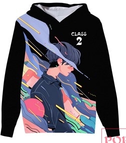 色彩涂鸦卡通人物字母印花图案服装裁片T恤卫衣班服全身印印花花型素材