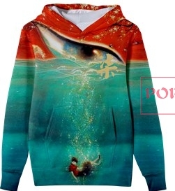 卡通动漫大鱼海棠印花图案服装裁片T恤卫衣班服全身印印花素材